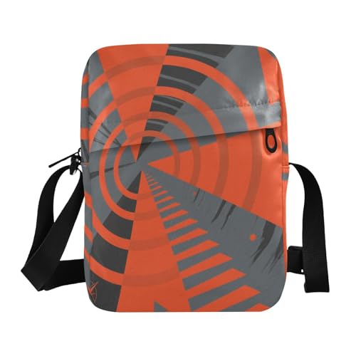 Orange and Grey Messenger Bag