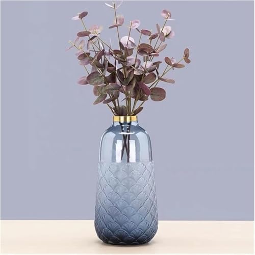 Vase en verre de luxe CLSDRZC à motif coquille grand format pour salon chic
