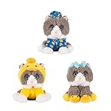Jazwares That Little Puff 5-Inch Get Ready with Me Plush 3-Pack - The Cat with Hacks - Ultrasoft Official Plush - Ages 3+