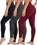 VALANDY Creamlush 3 Pack Leggings for Women High Waisted Tummy Control Leggings Buttery Soft Yoga Pants（S-5XL）