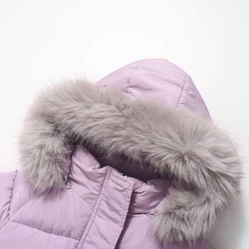 Little Girls Long Coats Winter Puffer Jackets with Hood Parka Waterproof Clothes3