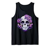Photo Gallery purple floral black sugar skull day of the dead mexican pray canotta Photo Gallery purple floral black sugar skull day of the dead mexican pray canotta