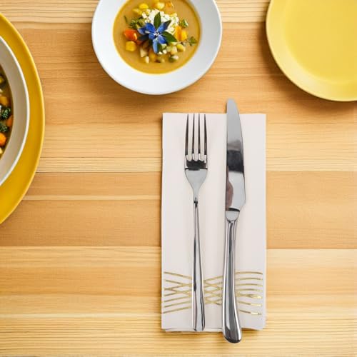 Servilletas desechables para fiestas con estampado dorado de ondas y papel absorbente rectangular 7
