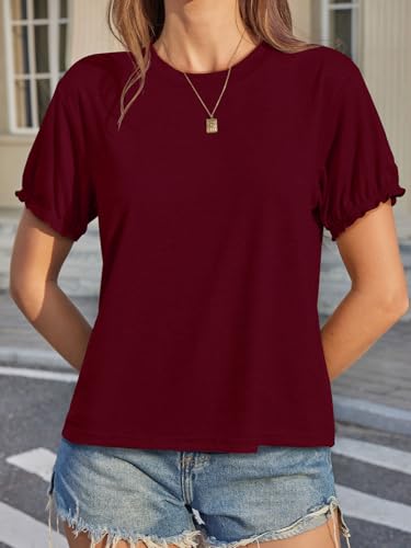 Image of UNCLECAT Women's Short Sleeve T Shirts Trendy Crew Neck Tops Basic Tee | Summer Fall,Boho Tops, Summer Outfits,Casual,Workout Gym Clothes,Fashion Clothing