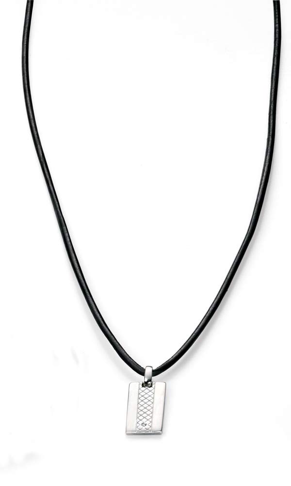 D for Diamond chłopięcy skórzany pies zawieszka naszyjnik długości 38 cm