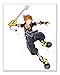 Watercolor Kingdom Hearts 3 Poster Prints - Set of 3 (8x10) Glossy KH3 Keyblade Wall Art Decor - Sora - Riku - Kairi