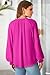 Dokotoo Womens Long Sleeve Tops Fall Shirts for Women 2025 V Neck Shirts Plus Size Women Blouses Business Casual Outfits Boho Hot Pink Tops for Women Trendy Clothes S