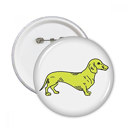 Pins badge bouton vêtements décoration chien jaune S rond