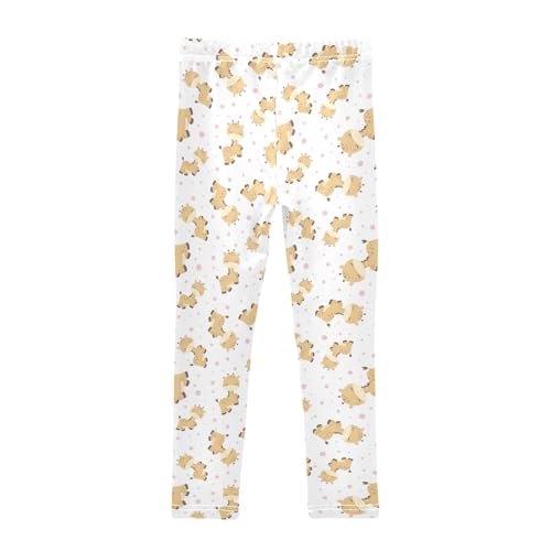 ZZKKO Girls Leggings Cute Baby Giraffe Toddler Girls Clothes Leggings for Girls Toddler Girls Leggings 3-4T2