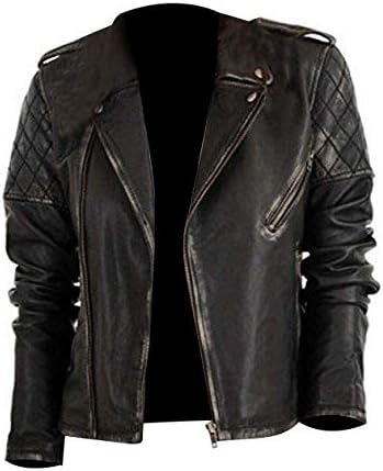 NM-FashionsWomens Brando Style Asymmetrical Design Lambskin Biker Leather Jacket