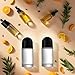 Junfamilee 2Pcs 50ml Clear Glass Roll on Bottles Empty Roller Bottles Refillable Rollerball Essential Oil for Cosmetics Roller Refillable Containers Accessories（Black 10.5 * 4.1cm
