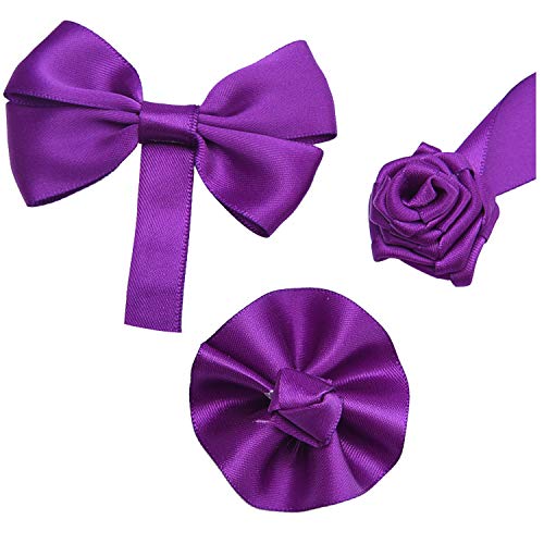 Livder Double Face Purple Satin Ribbon, 1 Inch Wide 50 Yard Length (Purple) #TOP3