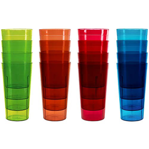 Crazy Deals Kryllic Plastic Tumblers Set Of 16 Color Plastic Drinking Glasses 20 OZ Assorted Colors Plastic Cups Dishwasher Safe Tumbler Cups Reusable Acrylic Set For Kitchen, Party Kitchen Unbreakable Kids Cups Top Brands Kryllic Plastic Tumblers Set Of 16 Color Plastic Drinking Glasses 20 OZ Assorted Colors Plastic Cups Dishwasher Safe Tumbler Cups Reusable Acrylic Set For Kitchen, Party Kitchen Unbreakable Kids Cups