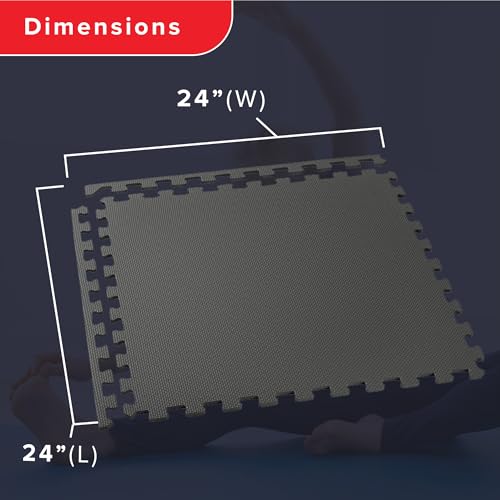 Image of We Sell Mats 1 /2 Inch Thickness Multipurpose EVA Foam Floor Tiles, Interlocking Floor Mat for Indoor Gym and Home Use, 24 in x 24 in