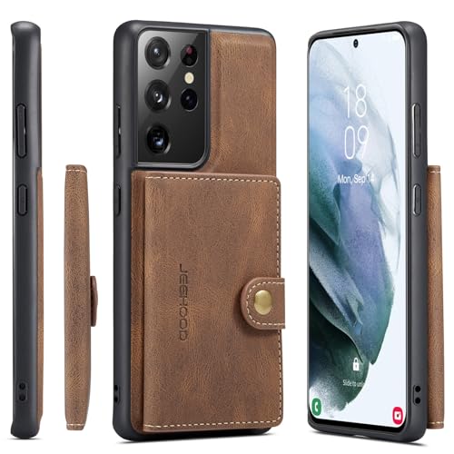 Coque de téléphone résistante aux chutes Samsung S21 Ultra étui portefeuille
