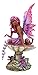 Ebros Amy Brown Gothic Manga Magenta Inverted Mushroom Ebony Fairy Sculpture Figurine Whimsical Wild Forest Toadstool Kingdom FAE Magic Fairy Garden Statue