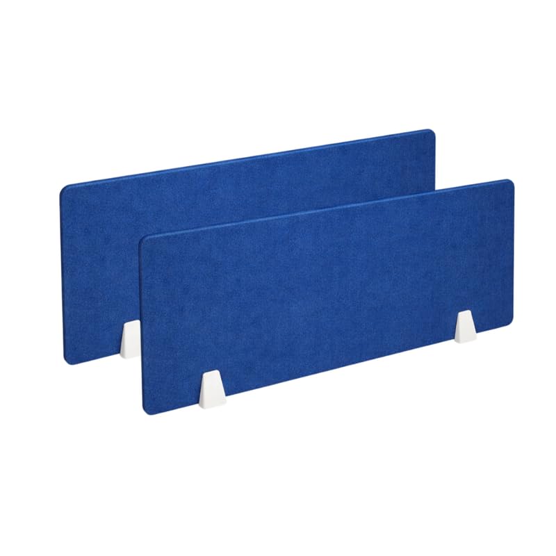 Image of Timber Acoustics Acoustic Desk Divider | Reduce Noise And Visual Distractions | Privacy Panels For Office - Classroom Soundproofing | Table Mounted (16 inch x 24 inch) (Dark Blue, Set of 2)