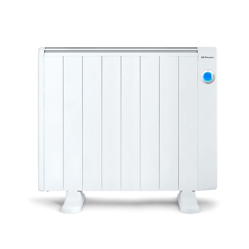 Orbegozo RRW 1500, Emisor térmico bajo consumo, 1500 W, 6 elementos reales, Aluminio, mando a distancia, WIFi, funcionamiento programable, control táctil, 3 modos control, color blanco