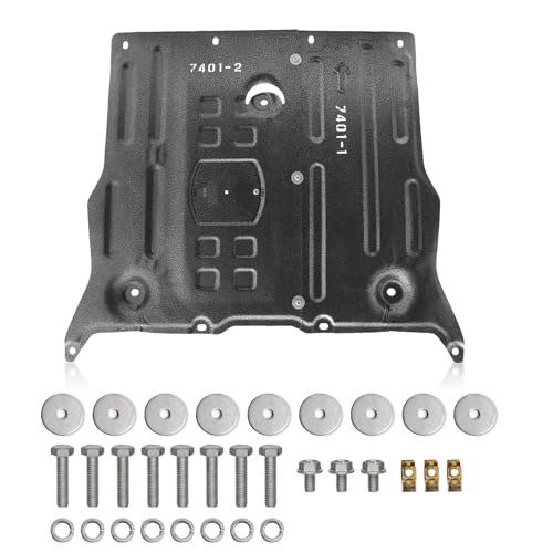 Front Skid Plate Compatible with Tesla Model 3 2017-2025 & Tesla Model Y 2020-2025 Under Engine Guard Cover Splash Shield Cover Chassis with Install Accessories