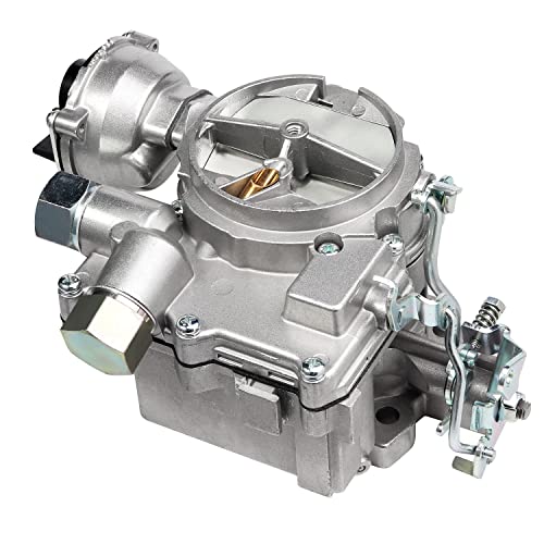 Marine Carburetor 2 Barrel Carb For Mercruiser Rochester Mercarb 3.0L 2.5L 4 Cyl Engines With Electric Choke & Jets Gaskets Long Linkage, Replace 3310-864940A01, Base Bolt Pattern Is 3 3/4 X 2 Inches #TOP7