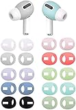 JNSA Fit in Case Airpod Pro Earbuds Ear Skins Earbud Cover Ear Tips Covers Compatible with AirPods Pro, Ultra-Thin Anti-Slip Earbuds Covers,10 Pairs 10 Colors