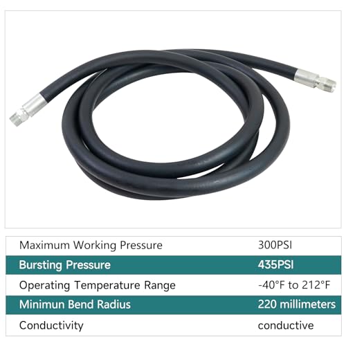 Image of 3 /4 Inch x 13 Foot Fuel Transfer Hose with 3 /4 inch Inch Dual NPT Threads Connecter male NPT fittings Compatible with All Electric Fuel Pumps for Dispensing Diesel Fuel,Gasoline,Kerosene Biodiesel