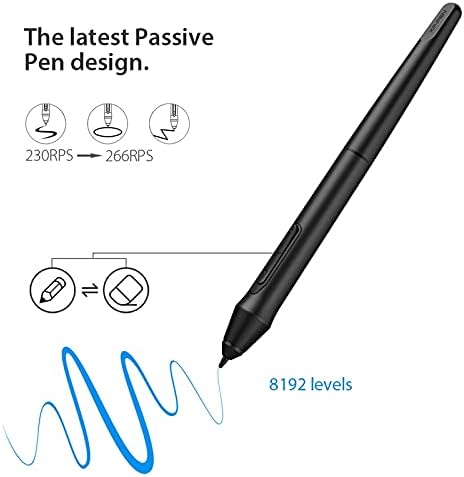 Tableta Digitalizadora Gráfica KMHJFXX-123 con Estilo P05 Pasivo sin Batería y 6 Atajos, 8192 Niveles de Sensibilidad a la Presión y Soporte de Inclinación ±60° miniatura 5
