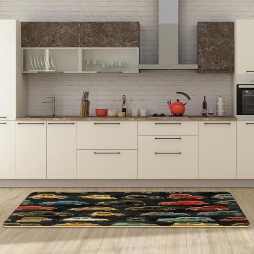 Tapete de cocina retro para decorar pasillos y cuartos de lavado 3