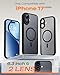 TOCOL for iPhone 17 Case, Compatible with Magsafe, Full Camera Protection, Built-in Magnetic Ring, Drop Protection, Translucent Matte Phone Case for iPhone 17 6.3 inch (Black)