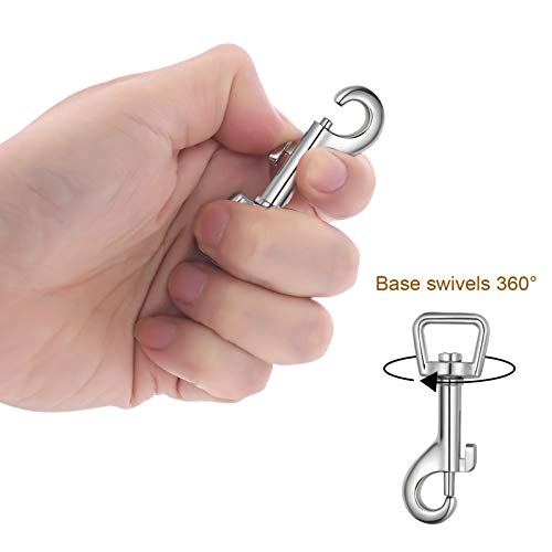 Dog Leash Clips Small Leash Clasp Swivel Eye Bolt Snap Clips Swivel Clip Square Eye Clasp Buckle Trigger Clip 2.56 Inch 10Pcs For Dog Leash Diy Crafts Project #TOP2