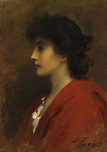 Lienzo decorativo de Una niña veneciana por Luke Fildes para pared de oficina, 60x90 cm