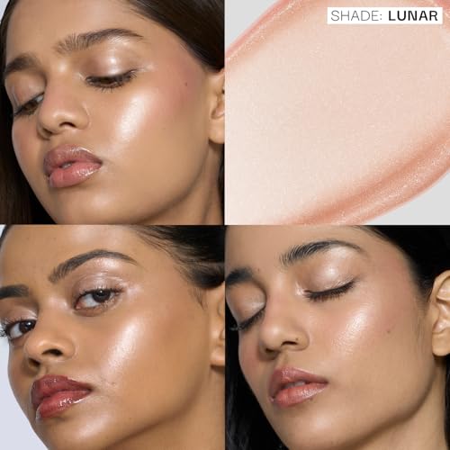 Image of FAE Beauty Mirror Glaze - Glass Balm Illuminator | Dewy, High Shine Illuminating Multi Stick | Long Wear | For high-shine, glassy glow | Made with LumiPearl Technology, Hyaluronic Acid, Marula Oil | Shade - Lunar