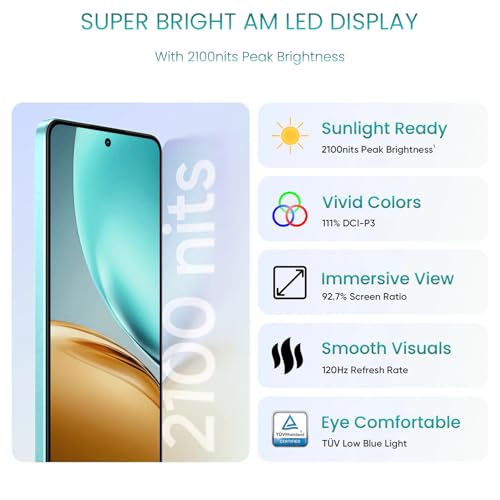 Image of realme 14T 5G Smartphone 8+256GB Green, 6.67-inch Screen, 120Hz Display, 6000mAh Battery, 68MP Camera, MediaTek Dimensity 6300, IP69