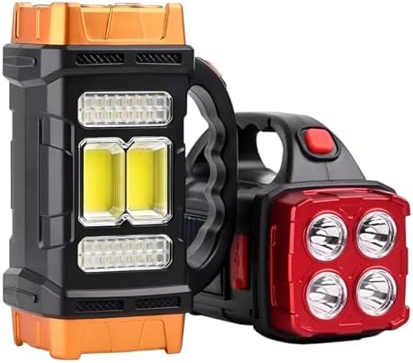 Lanterna LED com Fonte de Energia Própria – Holofote USB + Solar,...