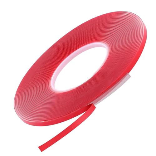 Cinta Acrílica de Doble Cara Transparente Extra Resistente, Cinta Doble Cara para Pegar, Cinta de Montaje Transparente, Impermeable Resistente Calor, para Tira LED, Carteles, Fotos (1 Rollo 10m)