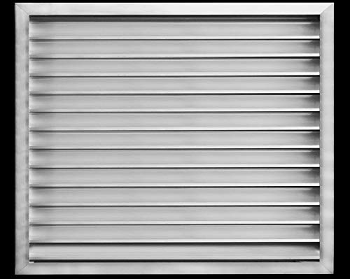 ❤ Crazy Deals 26"w X 26"h Aluminum Exterior Vent for Walls & Crawlspace - Rain & Waterproof Air Vent with Screen Mesh - HVAC Grille - Aluminum [Outer Dimensions 27.5”w x 27.5”h]