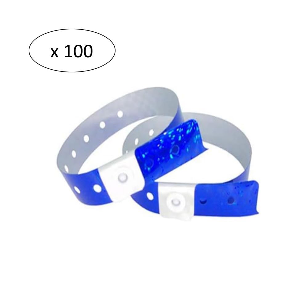 Lot De 100 Bracelets Holographiques Étanchés 19x250mm - Pour Fêtes, Festivals, Concerts Et Événements