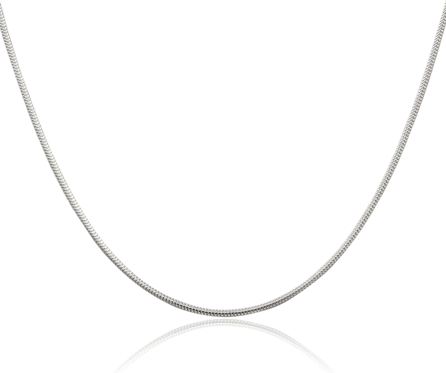 IceCarats 925 Sterling Silver Round 1.2mm Dainty Herringbone Snake Chain Necklace Polished