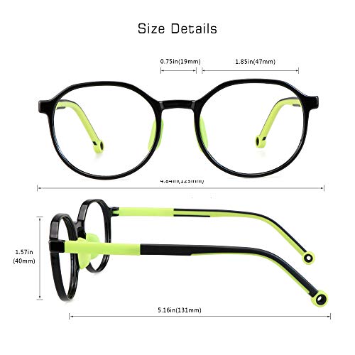 Image of VisionGlobal Blue Light Blocking Glasses for kids, Anti Eyestrain and Blurry, Computer Glasses, Anti Glare