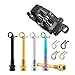 JMFahrrad Titanium Bike Disc Brake Caliper Bolts with Snap Rings, Mountain Bicycle Brake Pad Screws, 1 Pair (Gold)