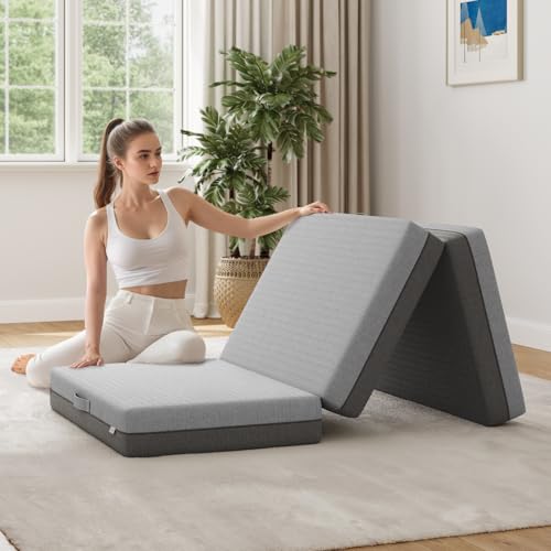 4 Inch Twin Folding Mattress with Portable Storage Bag