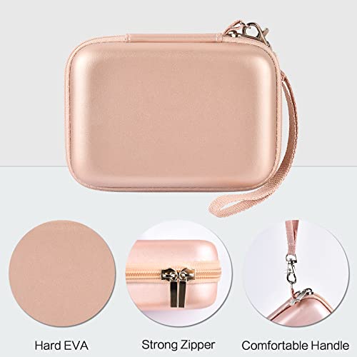 Case Compatible With Kodak Step/Canon Ivy/Ivy 2/ Ivy Cliq+2 Cliq 2 Cliq+ Mobile Photo Mini Printer, Instant Camera Storage Bag For Papers, Charger And Accessories (Box Only)-Rose Gold #TOP2