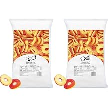 Trolli Peachie Os Sour Gummy Rings Candy, 5 Pound Bulk Bag Pack of 2