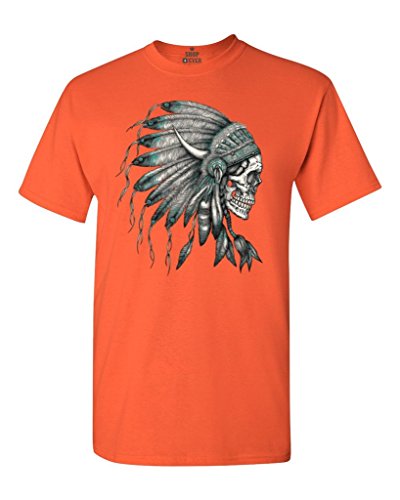 Sixtion Skull Headdress T-shirt Native Shirts Large