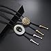 DVDKOLA Bolo Tie Handmade Vintage Bolo Ties for Men Western Cowboy Leather Necktie Bolo Tie Rodeo Accessories for Men Women 2Pcs