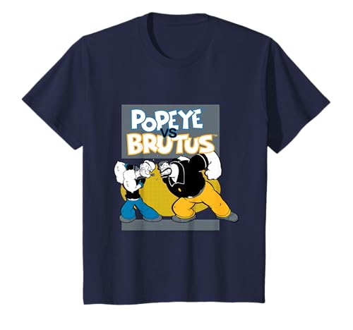 Image of Popeye The Sailor Man Vs Brutus Bluto Retro Comic Kids T-Shirt