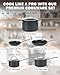 Cooks Standard 8-Piece Nonstick Hard Anodized Cookware Set, Pots and Pans Set Includes Saucepans, Stockpot, Frying Pans, Lids, Black