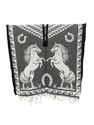 Gray Kids Poncho, Horse Poncho, Kids Size, 6-12, Heavy, Soft Inside, Unisex, Poncho Caballo, GABAN, Made in Mexico2