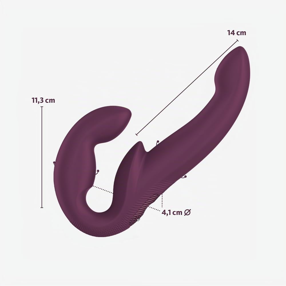 FUN FACTORY Doppio vibratore SHARE VIBE PRO (Borgogna) – Coppia vibratore | prodotto in Germania | doppio dildo con potente motore 100% silicone medico | di alta qualità e delicato