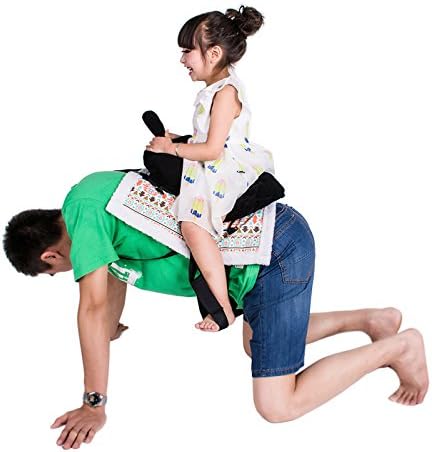 The Geeky Days Parent Saddle with Easy Close Strap, Games Daddy Saddle Horse Toy with Padded Seat and Grab Handle for Safe Play Pony Rides or Baby Children Creative Funny Happy Family Game